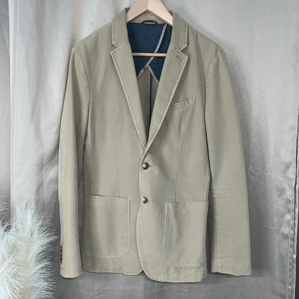 United Colors of Benetton Blazer For Men’s Made in Italy 100% Cotton Sz 46